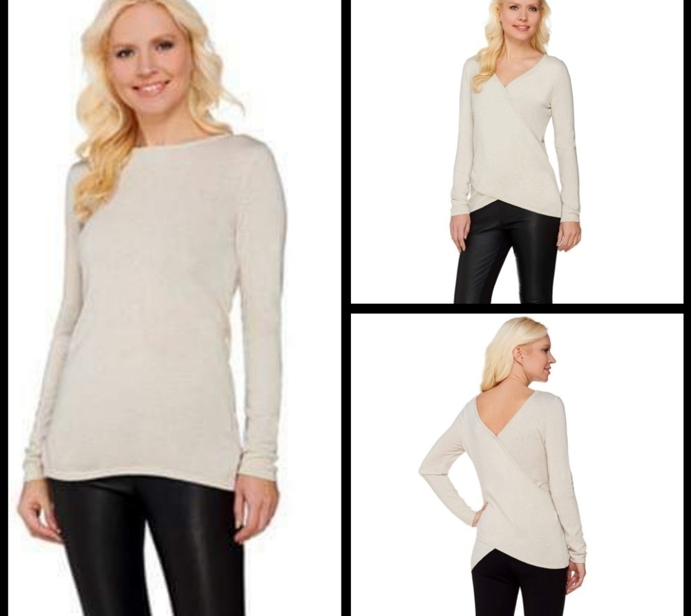 H by Halston 2 Way Wrap Style Sweater NWT